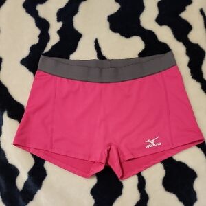 Mizuno Pink and Gray Athletic Shorts Performance Fit